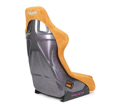 NRG Innovations FRP Bucket Seat PRISMA Edition with pearlized back. All Tan alcantara vegan material w/ phone pockets. (Large) FRP-302TA-PRISMA