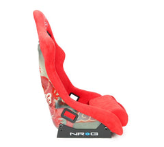 NRG Innovations FRP And Carbon Fiber Buckets Seats Singles FRP-302RD-DRGN-R