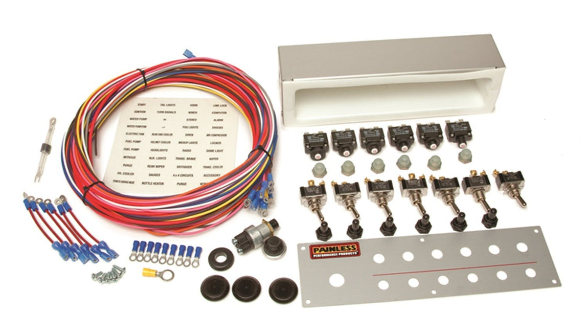 Painless 50337 Off-road 6 Toggle Switch/Push Button Start/Roll Bar Mount