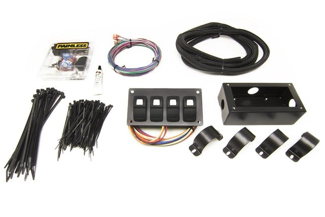 Painless 58108 Track Rocker 4-Switch Panel