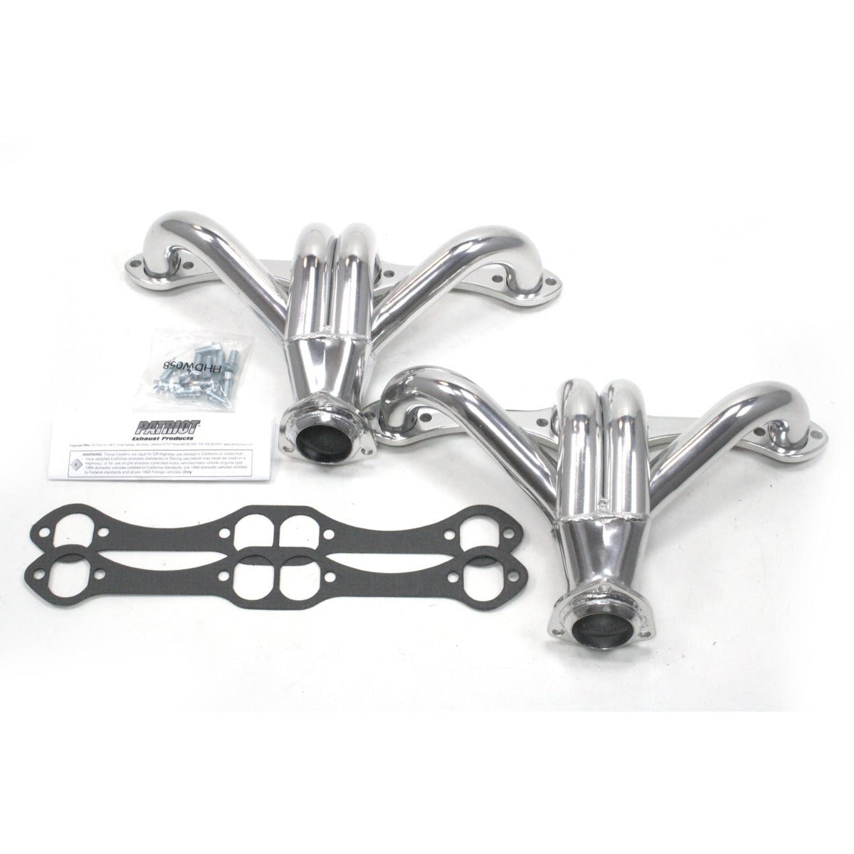 Patriot Exhaust H8019-1 Street Rod SBC Tight Tuck Silver Ceramic