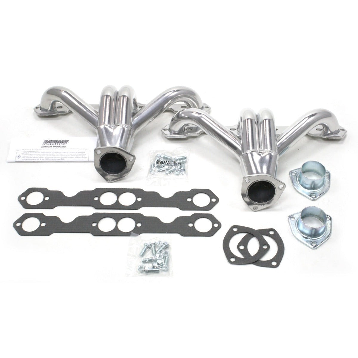 Patriot Exhaust H8027-1 Street Rod SBC Tight Tuck Silver Ceramic