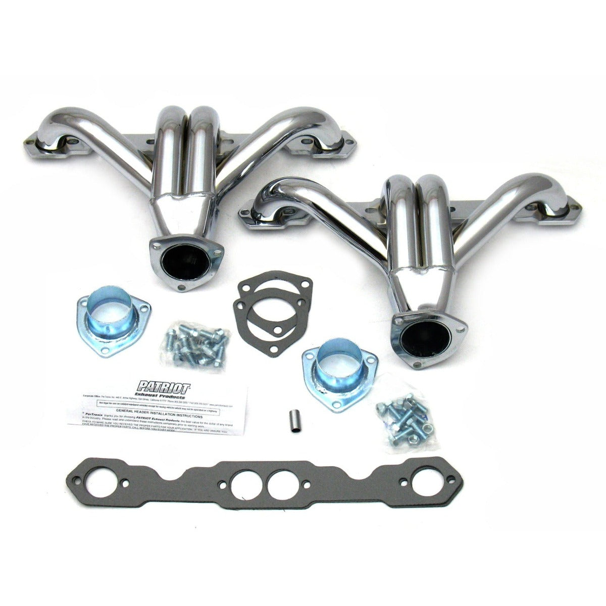 Patriot Exhaust H8028 Street Rod SBC Tight Tuck Chrome