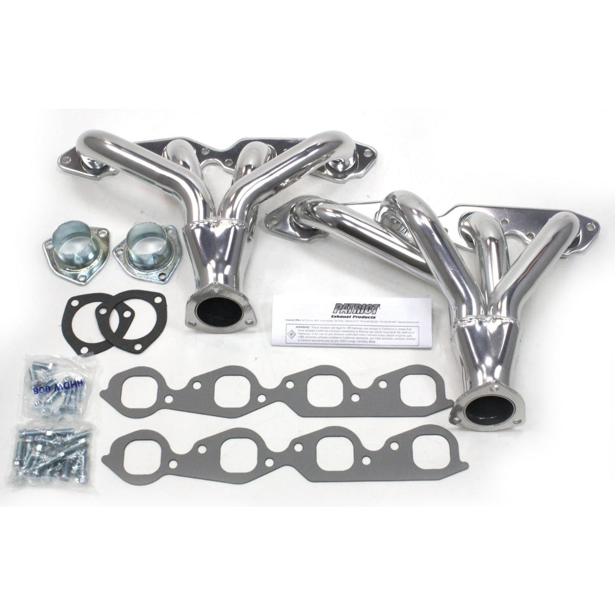 Patriot Exhaust H8029-1 Street Rod BBC Tight Tuck Silver Ceramic