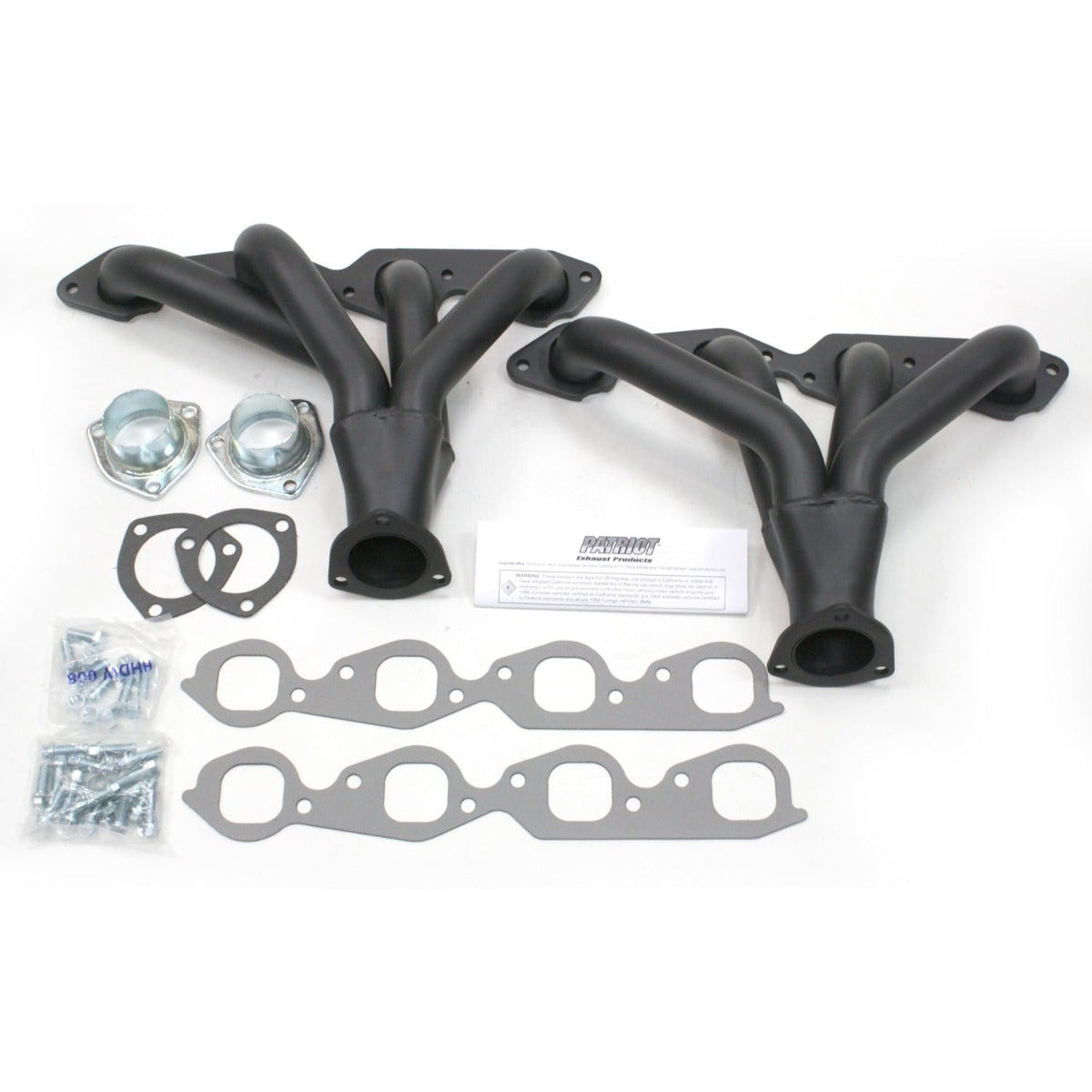 Patriot Exhaust H8029-B Street Rod BBC Tight Tuck Hi Temp Black
