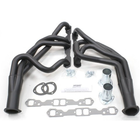 Patriot Exhaust H8050-B 55-57 Chevrolet SBC Long Tube Black