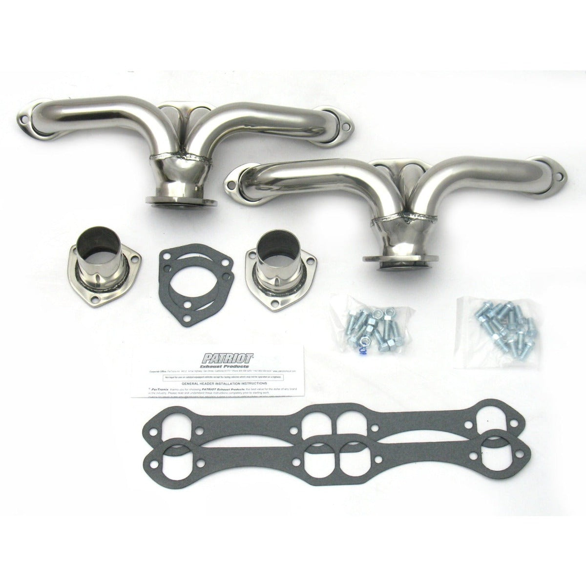 Patriot Exhaust H8053 Street Rod SBC Tight Tuck Stainless