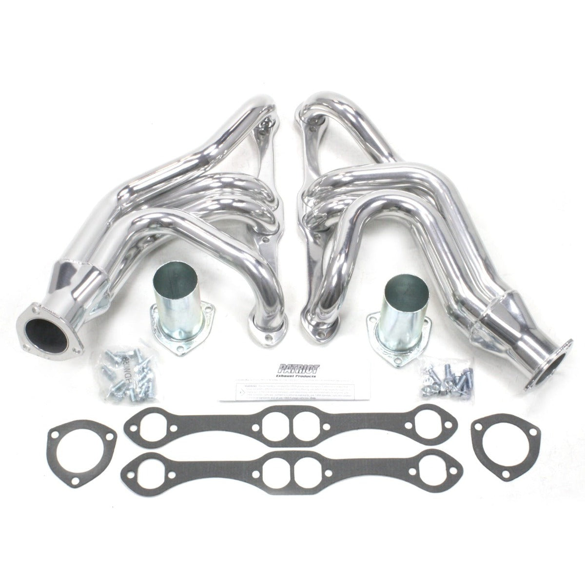 Patriot Exhaust H8055-1 55-57 Chevrolet SBC Mid Length Silver