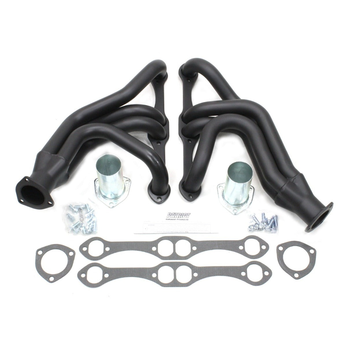 Patriot Exhaust H8055-B 55-57 Chevrolet SBC Mid Length Black