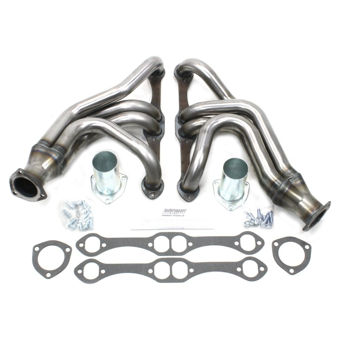 Patriot Exhaust H8055 55-57 Chevrolet SBC Mid Length Raw Steel