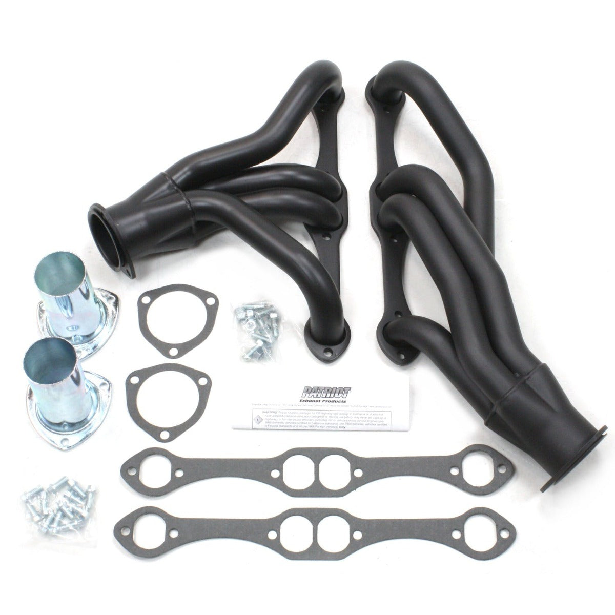 Patriot Exhaust H8056-B 67-9 Cam 68-79 Nova SBC Mid Length Blk