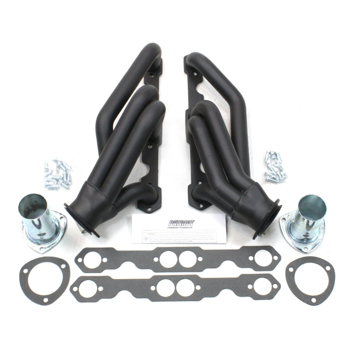Patriot Exhaust H8063 55-57 Chevrolet SBC Mid Length Black
