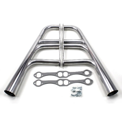 Patriot Exhaust H8084-1 Street Rod SBC Trad Lakester Silver