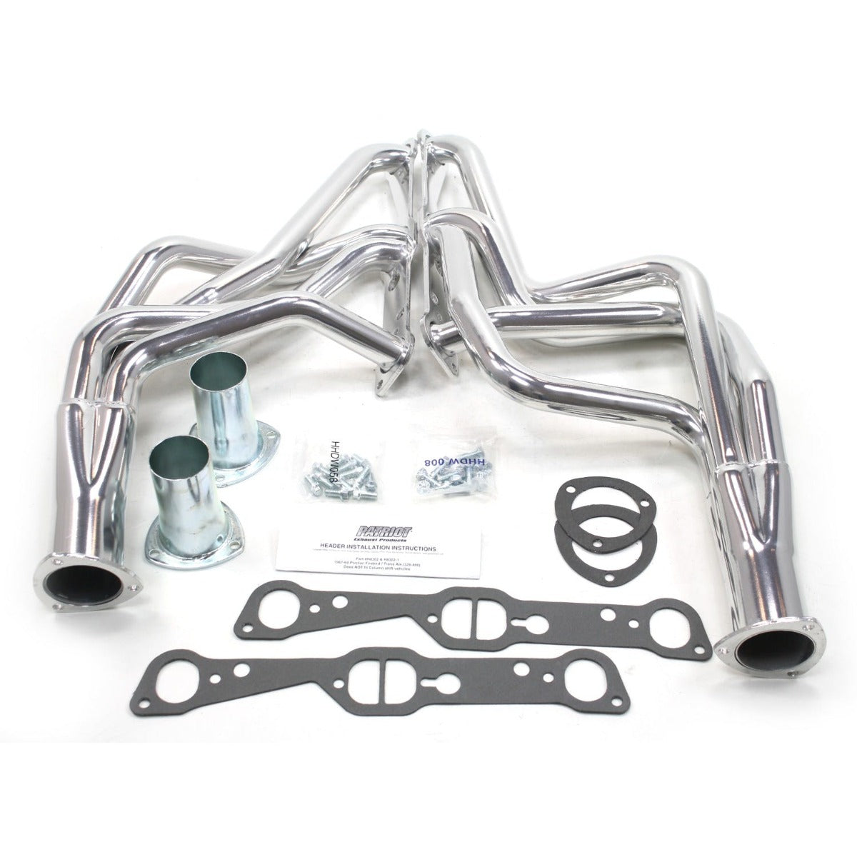 Patriot Exhaust H8302-1 67-69 Firebird Long Tube Silver Ceramic