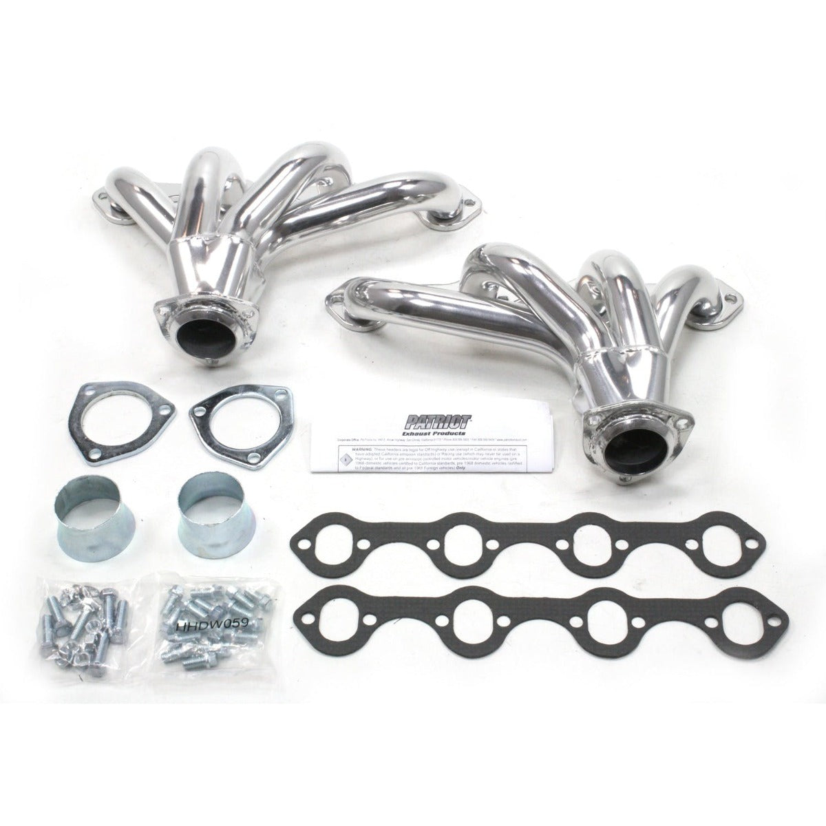 Patriot Exhaust H8427-1 Street Rod 260-351W Tight Tuck Silver