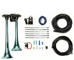 Pacbrake Basic Large Single Air Horn For Onboard Air Zinc Alloy/Stainless Steel Chrome HP10234