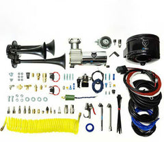 Pacbrake Premium Trio Air Horn W/Air Horn (HP10235) And Onboard Air (HP10163) Black HP10237