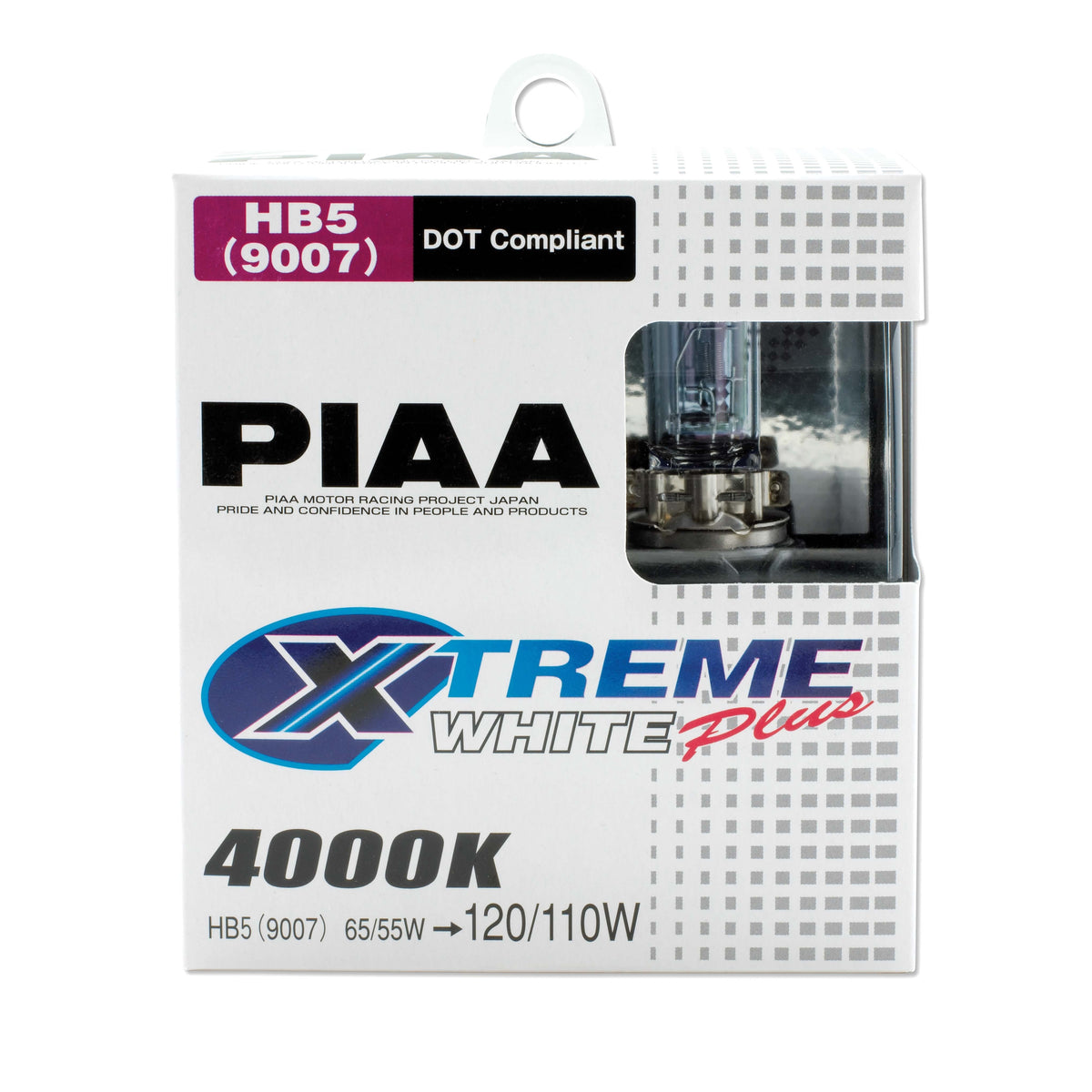 PIAA 19617 9007 (HB5) Xtreme White Plus Twin Pack Halogen Bulbs