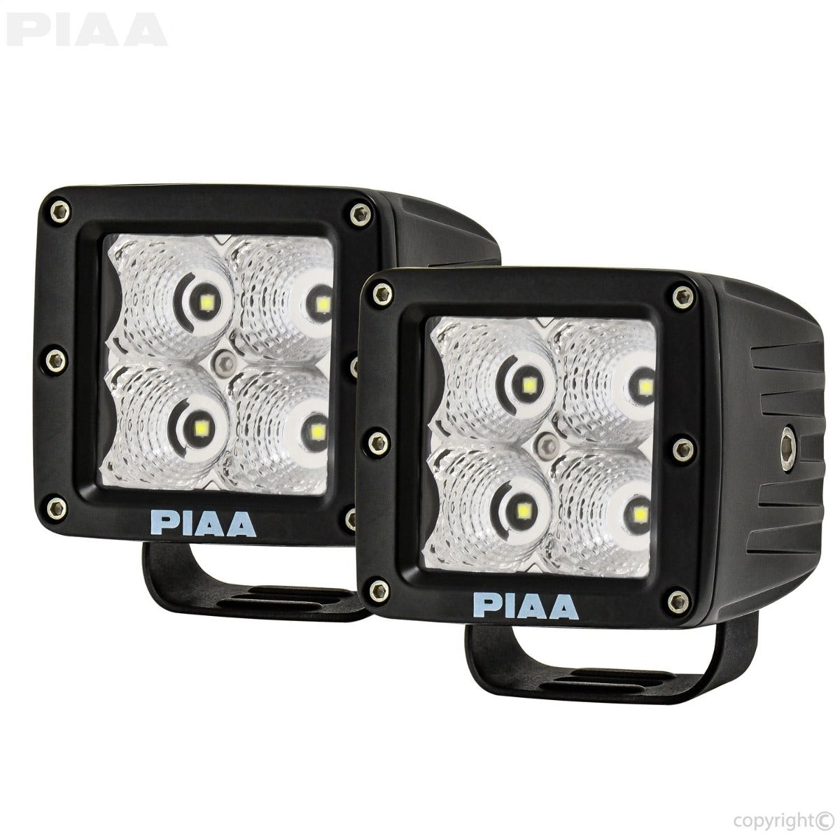 PIAA 26-06303 Quad Series LED Cube Light Kit in Flood Beam w/ Harness