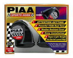 PIAA 85110 Bass Tone Sports Horn Kit 400Hz + 500Hz, 115Db