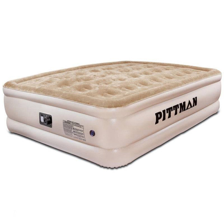 Pittman Outdoors PPI-QCDH2 Pittman Queen Comfort Double High Air Mattress with Built-in Electric Pump