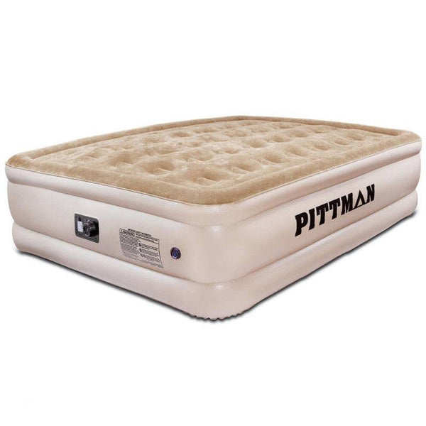 Pittman Outdoors PPI-QCDH2 Pittman Queen Comfort Double High Air Mattress with Built-in Electric Pump