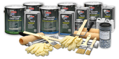 POR-15 Concrete Floor Armor LV Dark Gray -  Mix Chips Deluxe Kit - 2K Water-based High Solids Epoxy Coating 48069