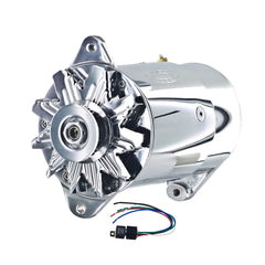 Powermaster 182051-4 PowerGEN Chrome Long 90A 12V inchPush to Start inch w/Pulley