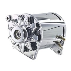 Powermaster 182158-2 PowerGEN Chrome 90A 12V w/Lamp Term w/Step Pulley