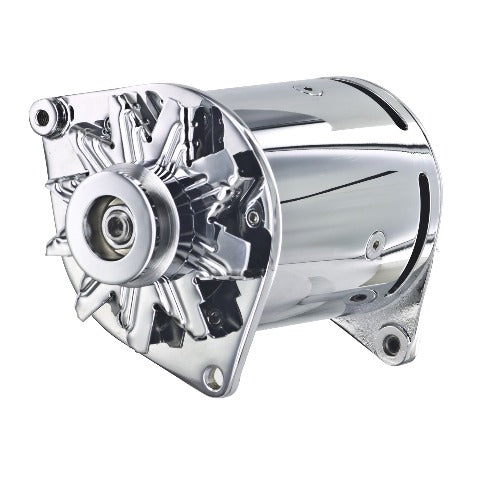 Powermaster 182158 PowerGEN Chrome 90A 12V w/Step Pulley for 3/8 inch Belt