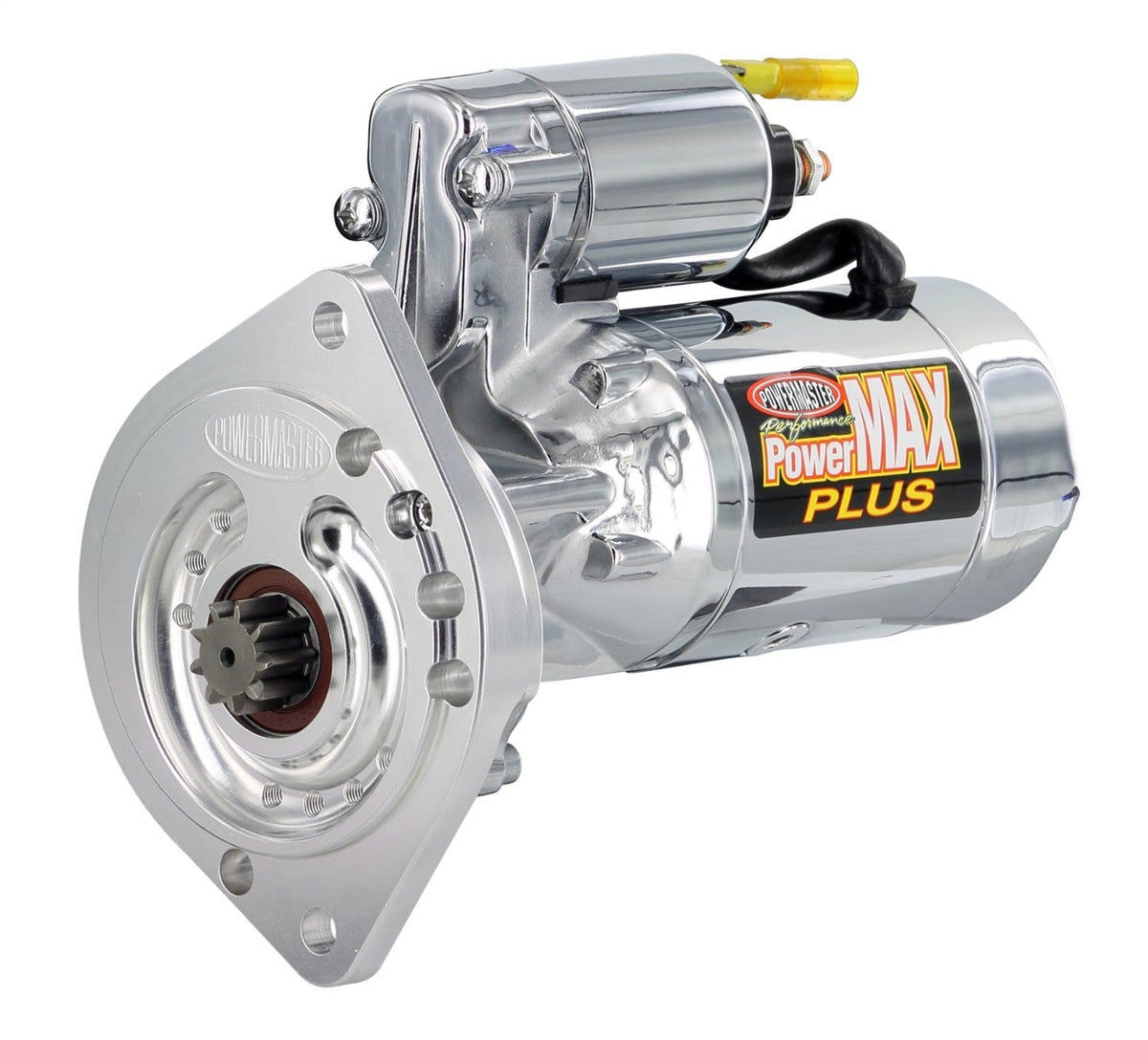 Powermaster 19004-3 Starter PowerMAX Plus w/billet black 2 Ear Mounting