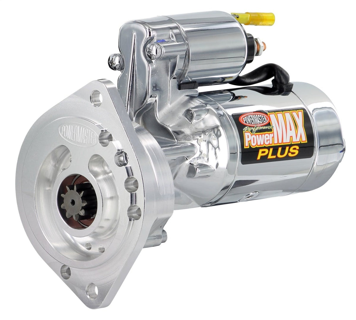 Powermaster 19004-4 Starter PowerMAX Plus w/billet black 2 Ear Mounting