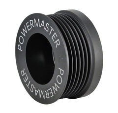 Powermaster 6-Groove Alternator Pulley for Ford Mustang/Coyote, Hardcoat, Solid Aluminum 197