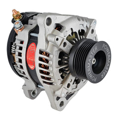 Powermaster 245 Amp Denso Alternator, 6-Groove Solid Pulley, Natural Finish 41626
