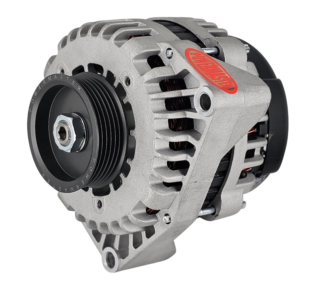 Powermaster XS Volt 220 Amp Alternator for GM Corvette, 6-Groove Pulley, Natural Finish 4896983