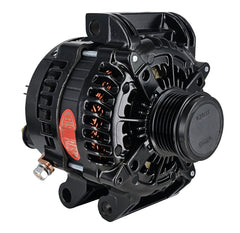Powermaster 245 Amp Denso Alternator, Clutch Pulley, Black Finish 51576