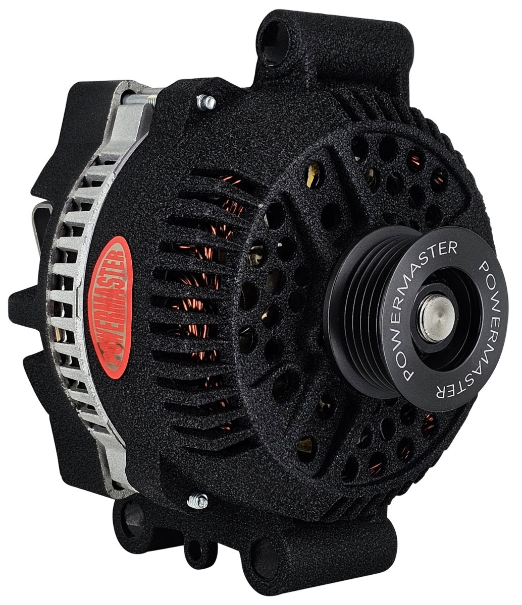 Powermaster 200 Amp 3G Alternator for Ford, 8-Groove Pulley, Wrinkle Black Finish 57768W