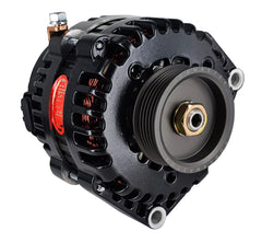 Powermaster 220 Amp AD244 Alternator for GM, 3 in. 6-Groove Underdrive Pulley, 1-Wire or OE Hookup, Black Finish 582373