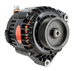 Powermaster 165 Amp AD230 Alternator for GM, 3 in. 6-Groove Underdrive Pulley, 1-Wire or OE Hookup, Black Finish 582473