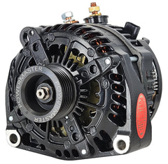 Powermaster 245 Amp Denso Alternator, 6-Groove Pulley, 18.2V Preset, Black Finish 58550-18.2