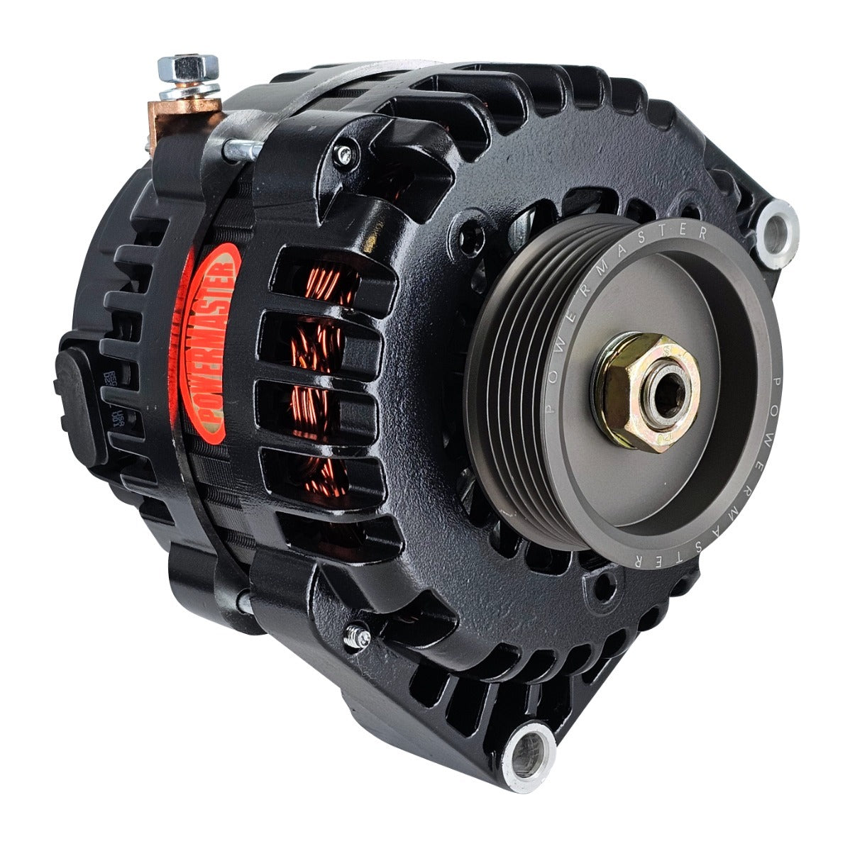 Powermaster XS Volt 220 Amp Alternator for GM Corvette, Black Finish 5896983