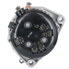 Powermaster 245 Amp Denso Alternator, Decoupler Pulley, 1-Wire, Polished Finish 61794-1