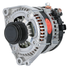 Powermaster 245 Amp Denso Alternator, Decoupler Pulley, 1-Wire, Polished Finish 61794-1