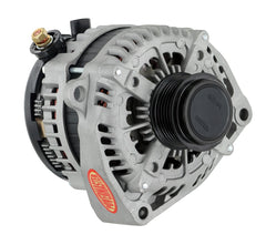 Powermaster 245 Amp Denso Alternator, Decoupler Pulley, Polished Finish 64007