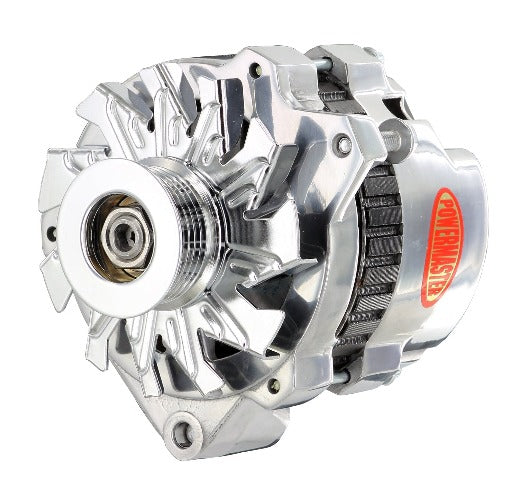 Powermaster 678608 Alternator Polish 140A XS VolT 6 grv Pulley Offset Right