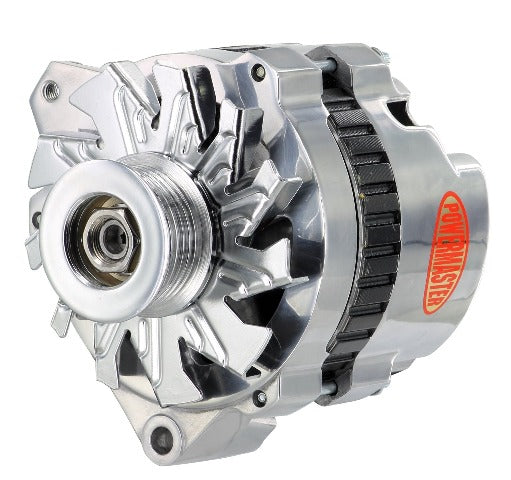Powermaster 678618 Alternator Polish 140A XS Volt 6 grv Pulley Offset Left