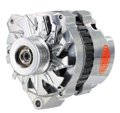 Powermaster 67902 Alternator Polish 140A 6 grv Pulley Offset Left