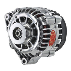 Powermaster 682081 Alternator Polish 165A 6 grv Pulley Offset Left Mount