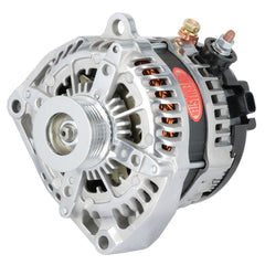 Powermaster 245 Amp Denso Alternator, 6-Groove Pulley, Polished Finish 68550