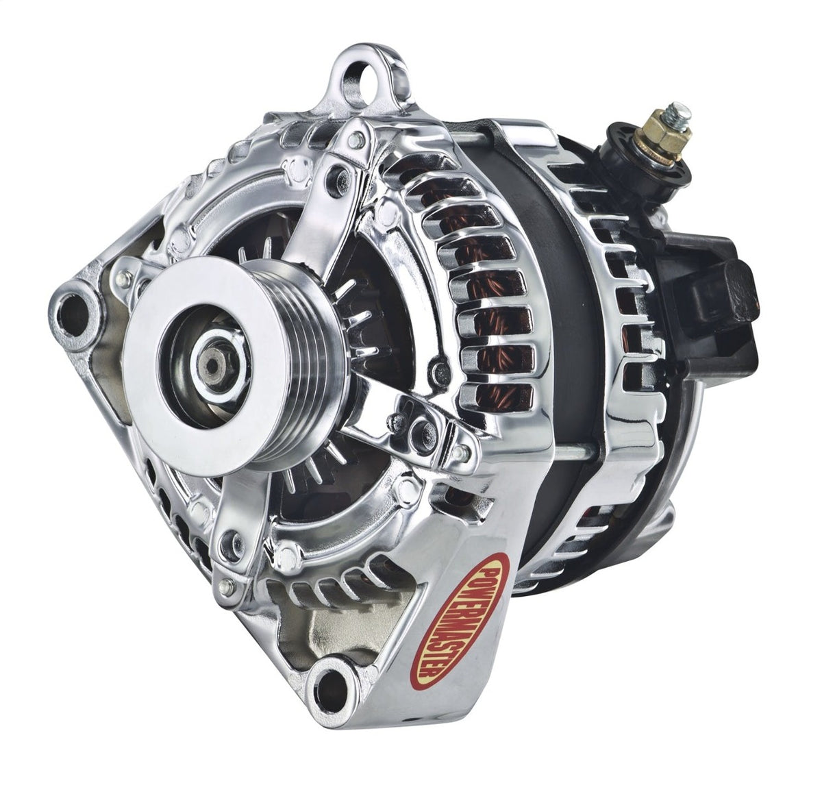 Powermaster 834009 3-Wire Alternator GM Chrome 175A 6 grv HPR